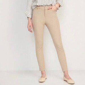 Old Navy NEW Mocha Taffy Beige High rise Pixie Skinny secret smooth Pants, 12